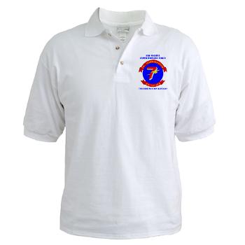 7CB - A01 - 04 - 7th Communication Battalion with Text - Golf Shirt - Click Image to Close